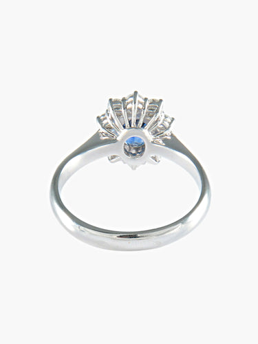 Bague 53 BAGUE MARGUERITE SAPHIR ET DIAMANTS 58 Facettes 418 50136