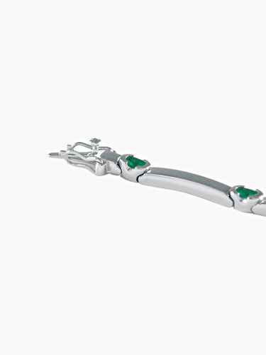 Bracelet BRACELET EMERAUDES OR GRIS 58 Facettes 437 00023