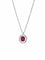 Collier CHAINE OR BLANC - PENDENTIF RUBIS/DIAMANTS 58 Facettes 449 50008