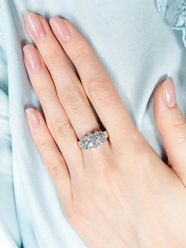 Bague 54 BAGUE OR GRIS - DIAMANTS 58 Facettes 422 50064