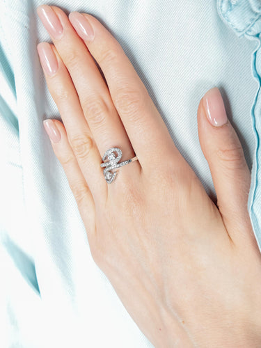 Bague 52.5 BAGUE OR GRIS TOUT DIAMANT 58 Facettes 422 00279