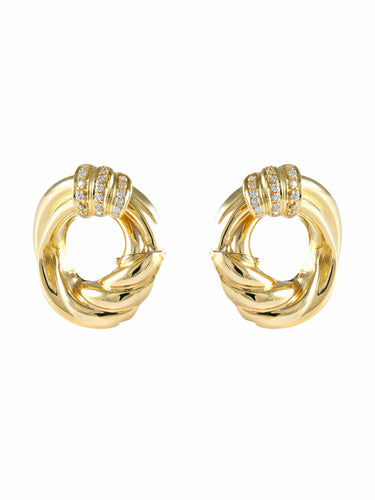 Boucles d'oreilles Boucles d'oreilles Torsadées Diamants 58 Facettes