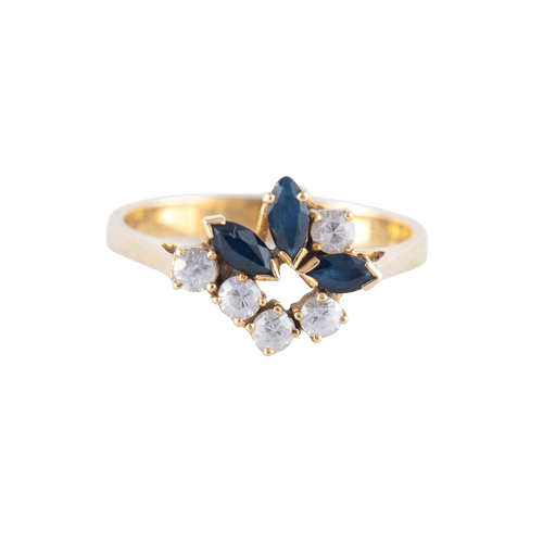 Bague 54 Bague Florale Saphirs 58 Facettes 149