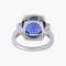 Bague 54 Bague Tanzanite entourage diamants 58 Facettes