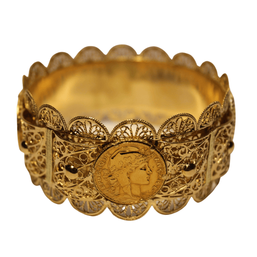 Bracelet Bracelet large Pièces d'or Coq-Marianne 58 Facettes 11364A