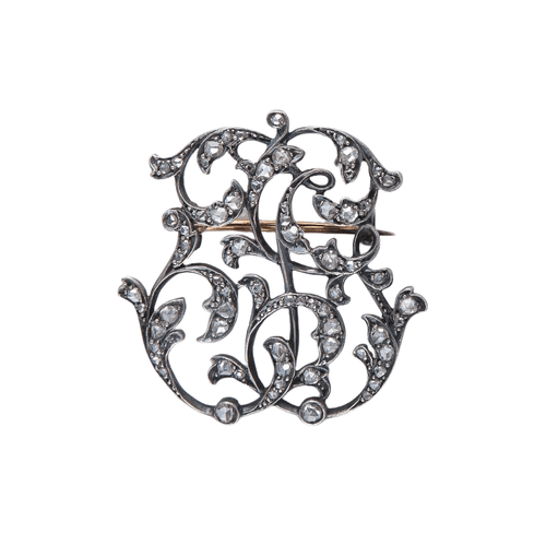 Broche Broche monogramme E.S 58 Facettes JE29