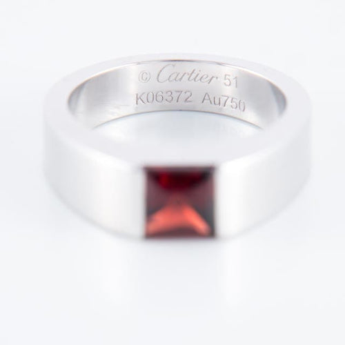 Bague 51 CARTIER Bague Tank Grenat 58 Facettes ES19269