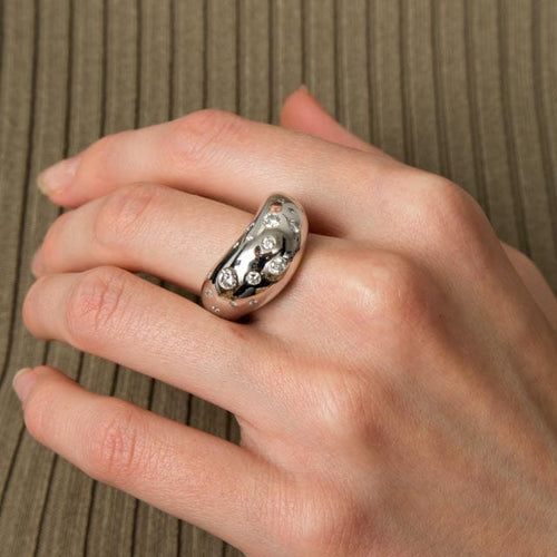 Bague 56 FRED Bague Mouvementée Diamants 58 Facettes HS3086