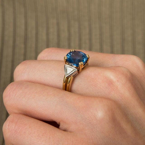 Bague 51 Bague double Saphir Diamants 58 Facettes HS20818