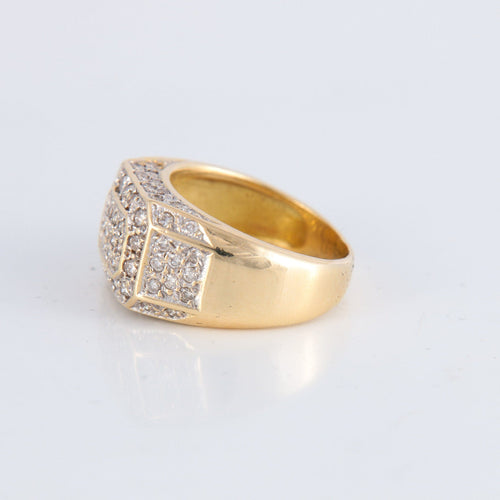 Bague 50 Bague Chevalière pavage diamants 58 Facettes 1