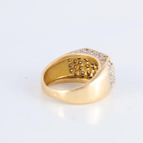 Bague 50 Bague Chevalière pavage diamants 58 Facettes 1