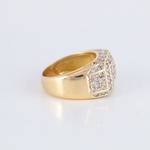 Bague 50 Bague Chevalière pavage diamants 58 Facettes 1