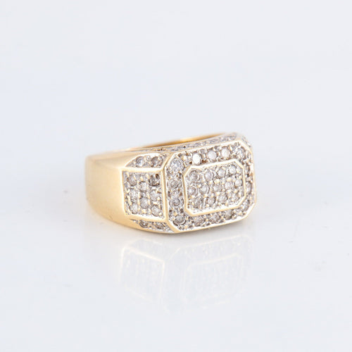 Bague 50 Bague Chevalière pavage diamants 58 Facettes 1