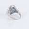 Bague 54 Bague style Art Déco Platine Saphirs Diamants 58 Facettes 1