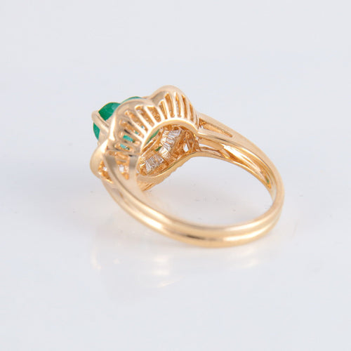 Bague 51.5 Bague Ballerine Coeur Emeraude Diamants 58 Facettes 1