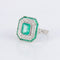 Bague 54 Bague Style Art Déco Emeraudes Diamants 58 Facettes 1