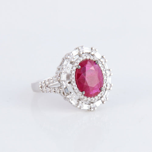Bague 54 Bague Pompadour Rubis Diamants 58 Facettes 1