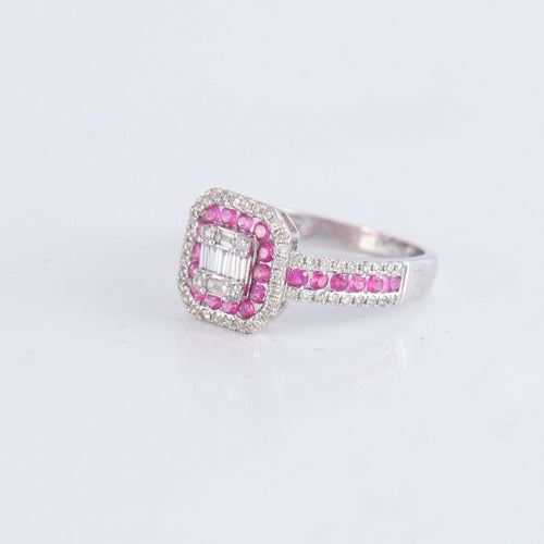 Bague 52 Bague style Art Déco Rubis Diamants 58 Facettes 1