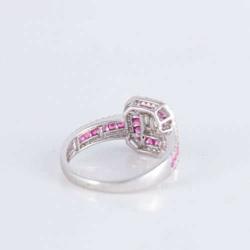 Bague 52 Bague style Art Déco Rubis Diamants 58 Facettes 1