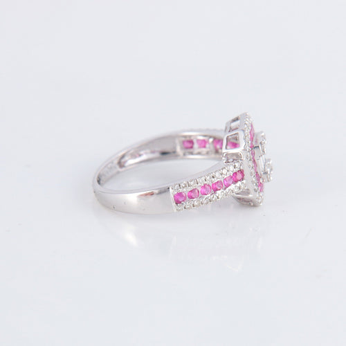 Bague 52 Bague style Art Déco Rubis Diamants 58 Facettes 1