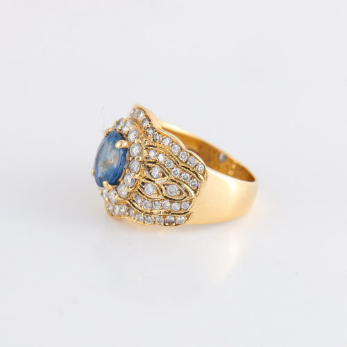 Bague Bague Vintage Saphir Diamants 58 Facettes 1