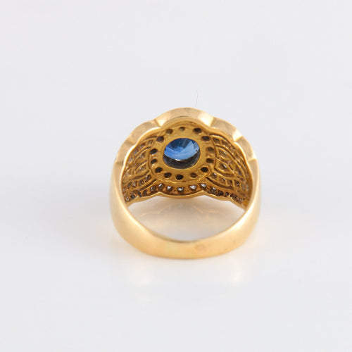 Bague Bague Vintage Saphir Diamants 58 Facettes 1