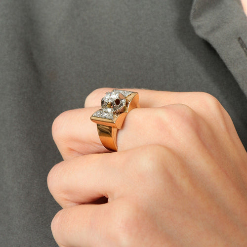 Bague 52.5 Bague Tank Diamants 58 Facettes 1