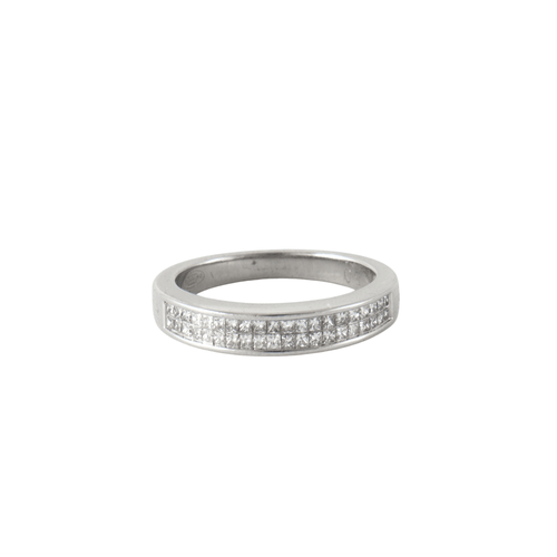 Bague 54.5 Bague Or blanc 18 Diamants 58 Facettes