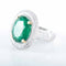 Bague BAGUE EMERAUDE PAVAGE DIAMANTS 58 Facettes