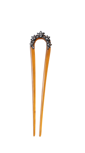 Accessoire Peigne ancien diamants et argent sur corne 58 Facettes