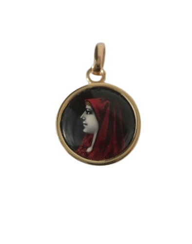 Pendentif Pendentif Fabiola or émail de Limoges 58 Facettes