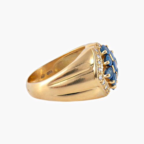 Bague 57 Bague Saphirs et Diamants 58 Facettes