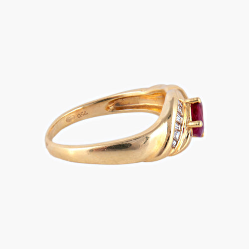 Bague 55 Bague Rubis et Diamants 58 Facettes