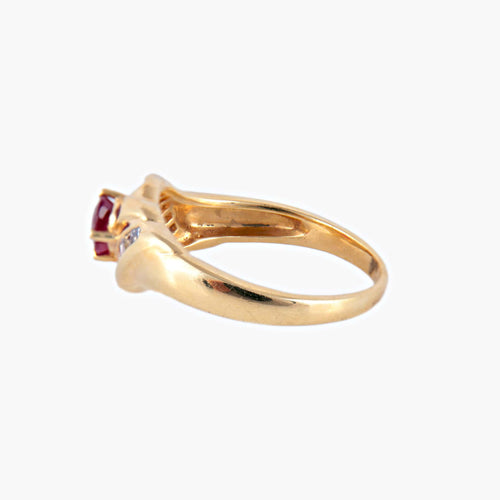 Bague 55 Bague Rubis et Diamants 58 Facettes