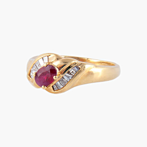 Bague 55 Bague Rubis et Diamants 58 Facettes