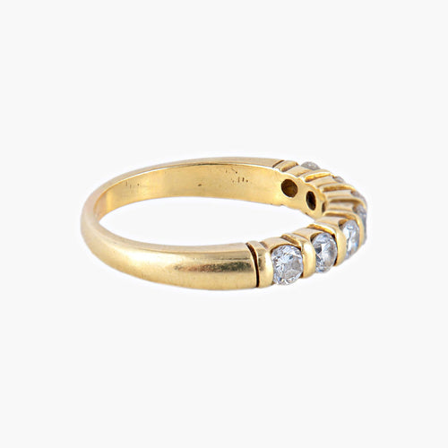 Bague 60 Demi-alliance Diamants 58 Facettes