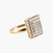 Bague 50 Bague Carrée Pavage Diamants 58 Facettes