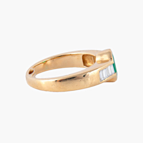 Bague 54 Bague Emeraude et Diamants 58 Facettes