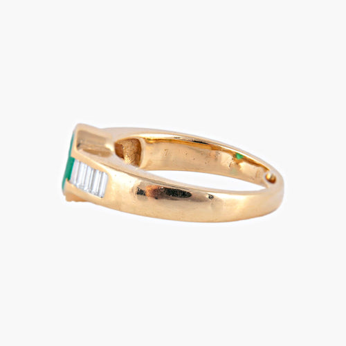 Bague 54 Bague Emeraude et Diamants 58 Facettes