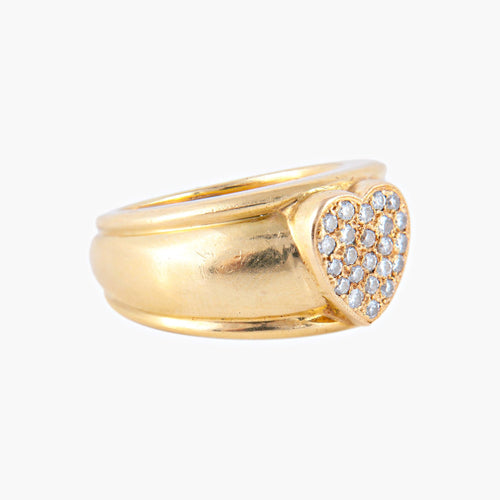 Bague 51 Bague Coeur Diamants 58 Facettes