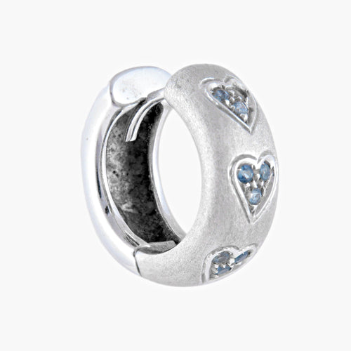 Boucles d'oreilles Boucles d'oreilles Coeurs Saphirs 58 Facettes