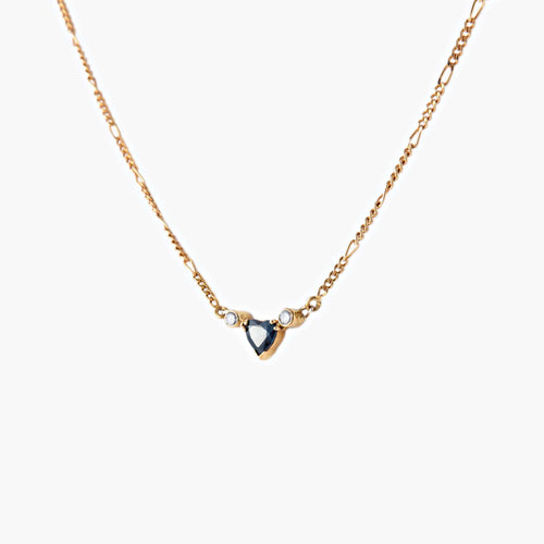 Collier Collier Coeur Saphir 58 Facettes