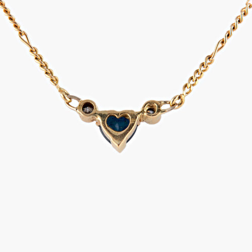 Collier Collier Coeur Saphir 58 Facettes