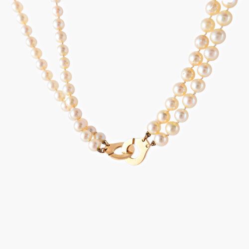 Collier Collier Perles Double rang 58 Facettes