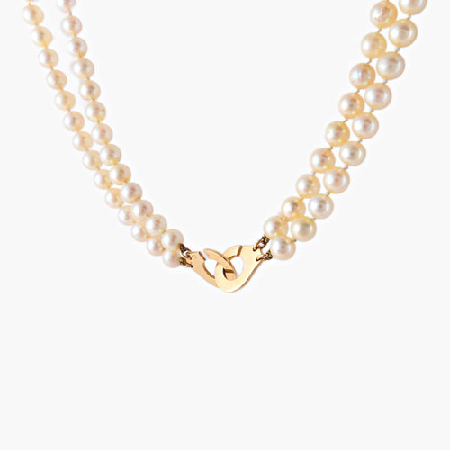 Collier Collier Perles Double rang 58 Facettes