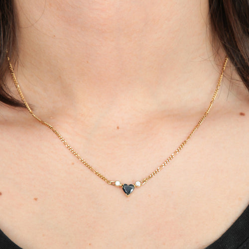 Collier Collier Coeur Saphir 58 Facettes