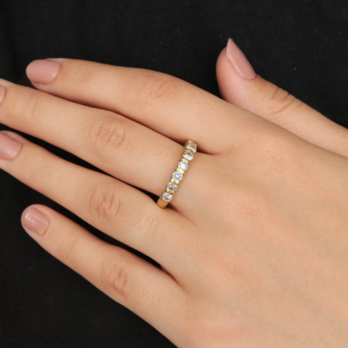 Bague 60 Demi-alliance Diamants 58 Facettes