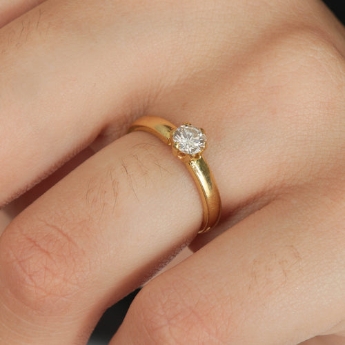 Bague 50 Bague Solitaire 0.35ct 58 Facettes