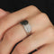 Bague 58 Bague Diamants noirs et blancs 58 Facettes