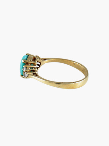 Bague 48 Bague Turquoise 3 Diamants 58 Facettes